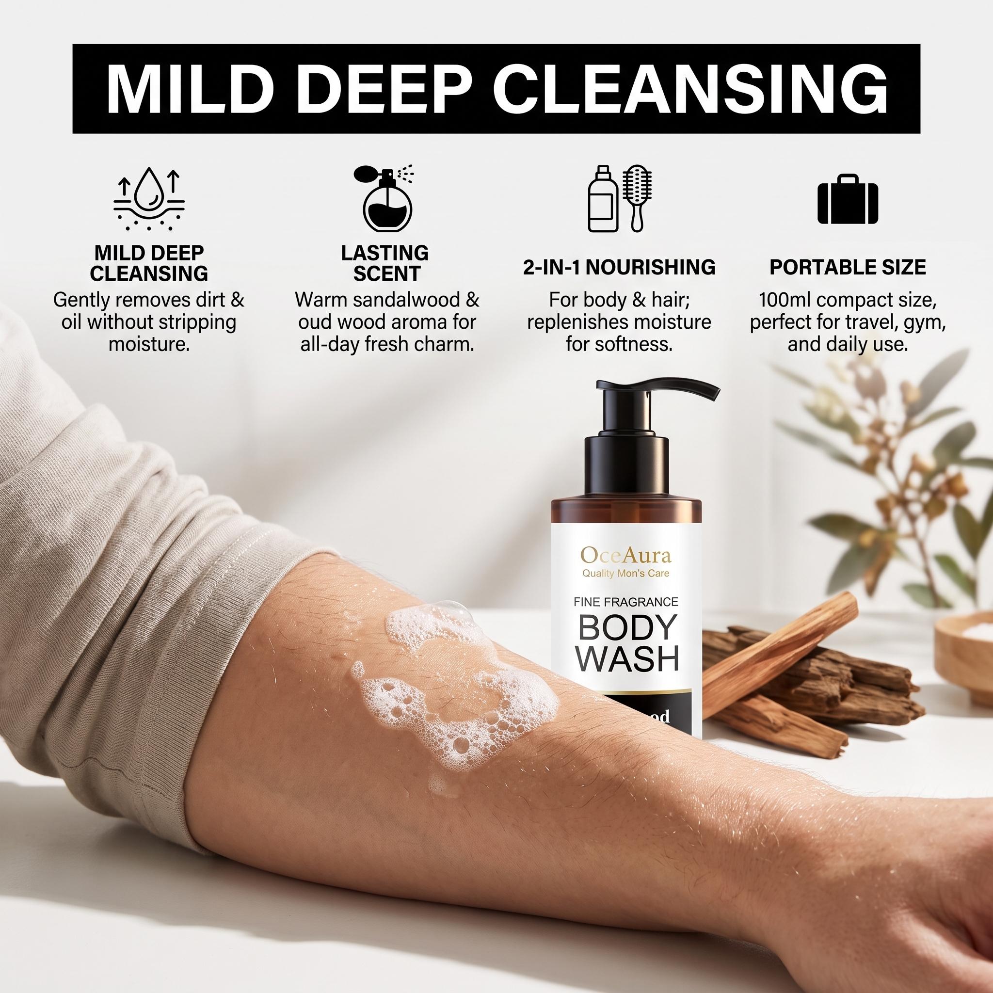 OceAura Sabun Mandi Kayu Cenda - Perfume Fragrance Body Wash ulasan dan harga