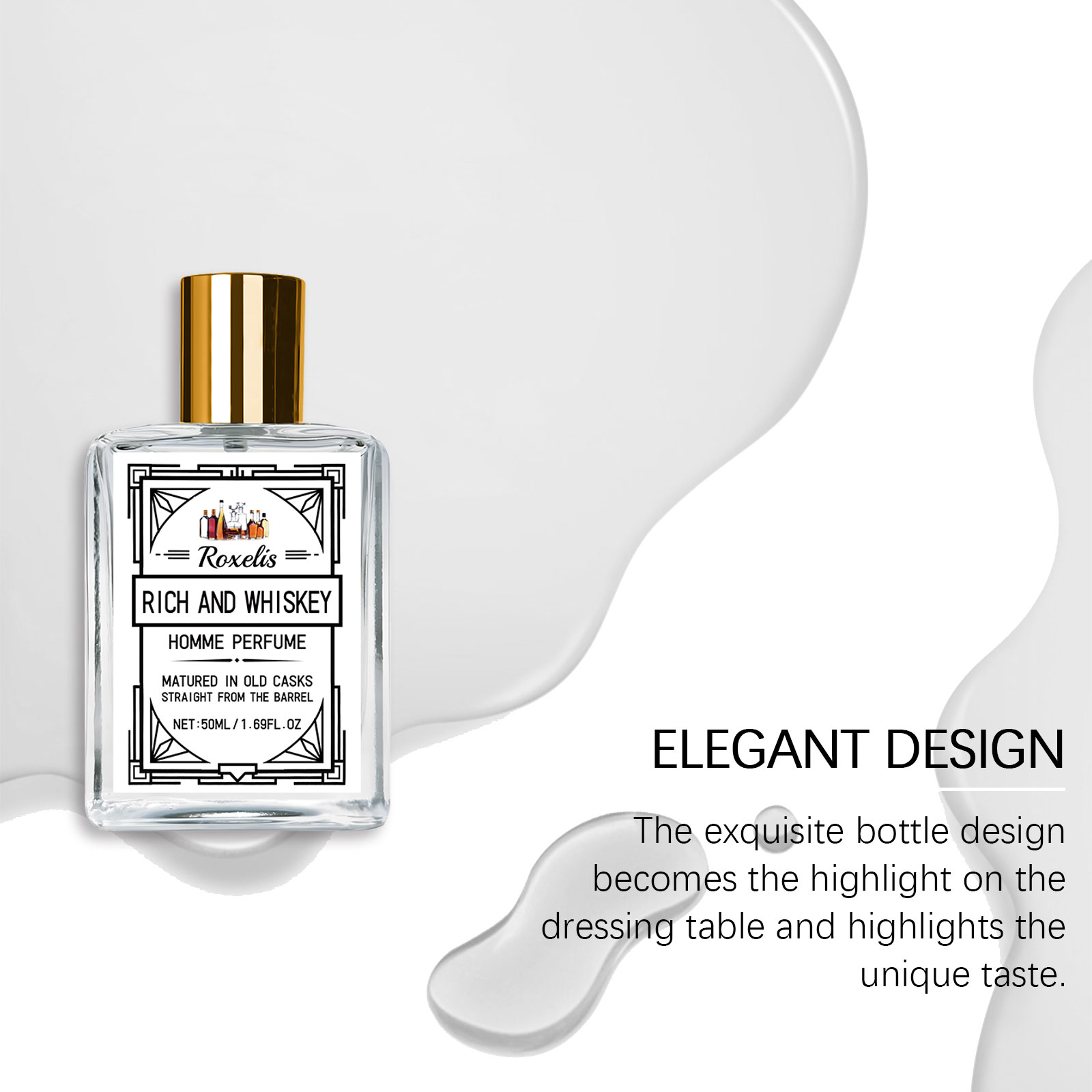 Roxelis 50ml Charm Whisky Parf - Perfume Fragrance Dupe ulasan dan harga